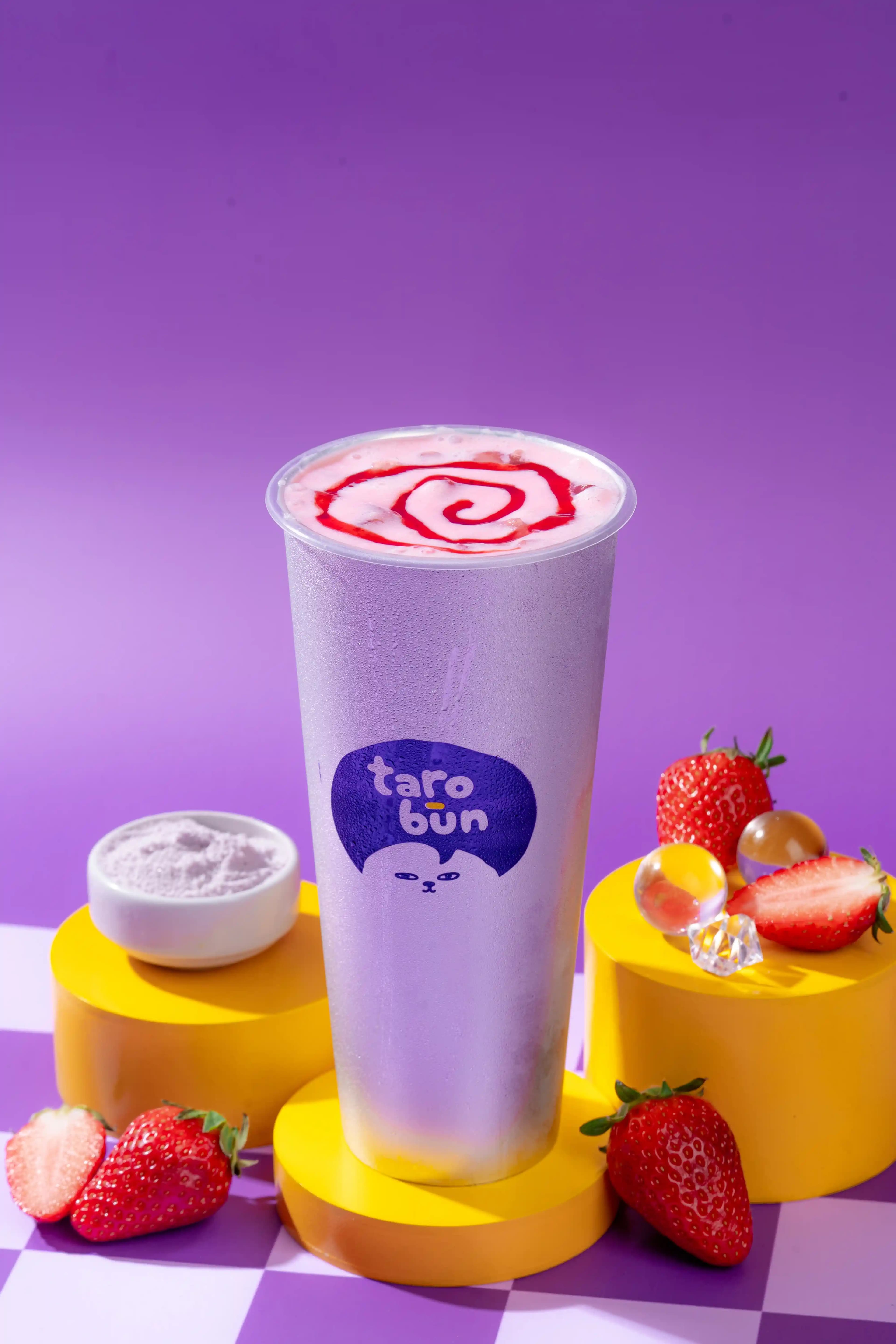Taro Latte Strawberry Cheese