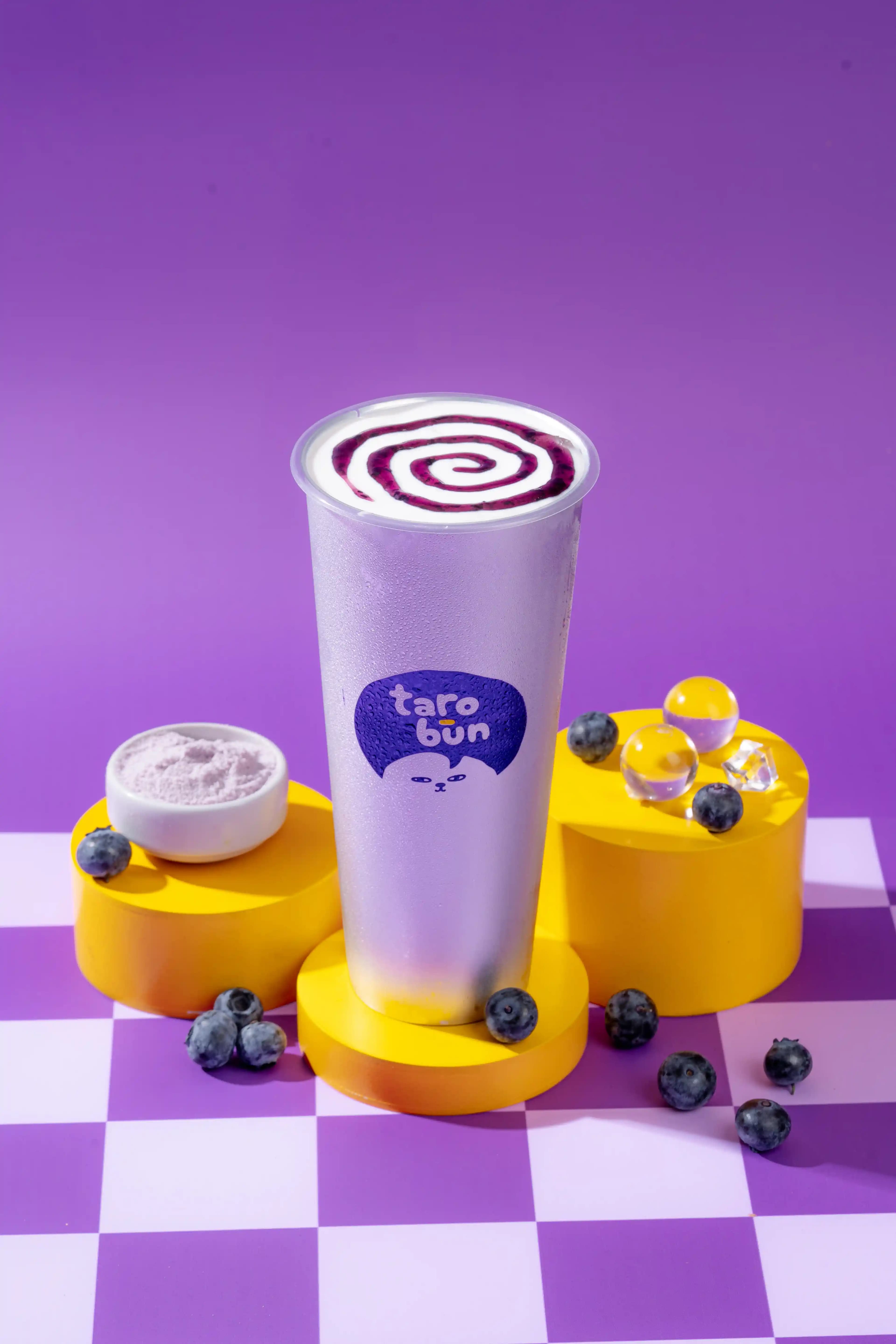 Taro Latte Blueberry